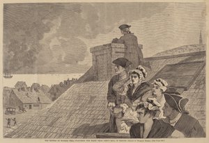A Bunker -Hill csata - A Bostoni Copp -hegység harcának figyelése, 1875 -ben. alkotó: Winslow Homer