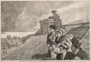 A Bunker Hill-i csata – A harc megtekintése a Copps Hillről, Boston, 1875. alkotó: Winslow Homer