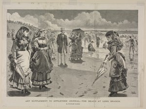 The Beach at Long Branch, 1869. alkotó: Winslow Homer