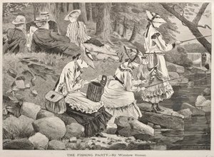 A horgászparti, 1869. alkotó: Winslow Homer