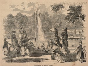 A szökőkút a Boston Commonon, a Ballou