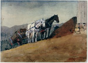 The Hilltop Barn – Houghton Farm, 1874 alkotó: Winslow Homer