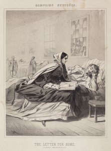 A levél az otthoni kampányvázlatokhoz. alkotó: Winslow Homer