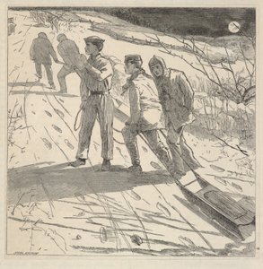 Az éjféli part, a The Riverside Magazine for Young People 1867. januári számából. alkotó: Winslow Homer