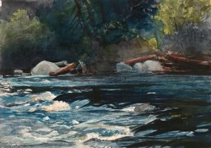Rapids, Hudson folyó, Adirondacks alkotó: Winslow Homer