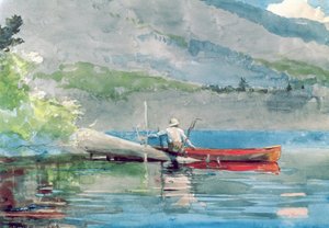 A vörös kenu, 1884 alkotó: Winslow Homer