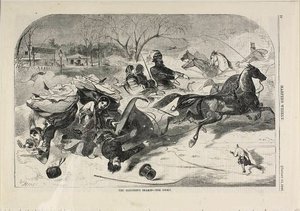 A szánkózási szezon - a felfordulás alkotó: Winslow Homer