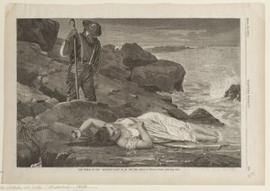 Az Atlantic roncsát a tenger partra vetette alkotó: Winslow Homer