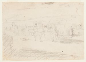 Katonai kocsik vonata alkotó: Winslow Homer