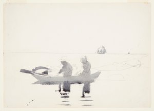 Két figura egy evezős csónakban alkotó: Winslow Homer