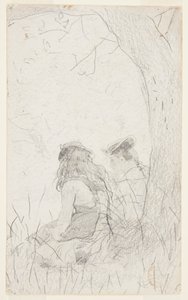 Két lány ül egy bankon alkotó: Winslow Homer