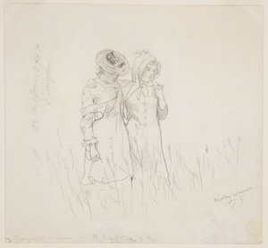 Két lány a mezőn alkotó: Winslow Homer