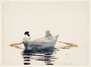 Két lány egy evezős csónakban alkotó: Winslow Homer