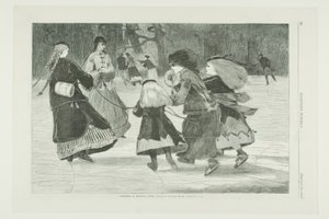 "Tél" - Korcsolyázó jelenet alkotó: Winslow Homer