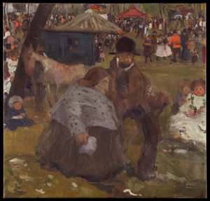 Pünkösdi ünnepi vásár Krakkó közelében alkotó: Witold Wojtkiewicz