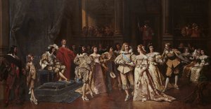 A bál a francia XIII. Lajos udvarában alkotó: Wladyslaw Bakalowicz