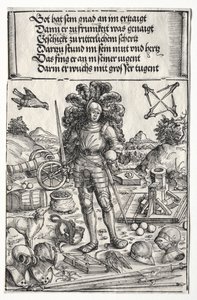 Maximilian I. diadalíve: Maximilian császár, mint a tüzérség és páncélzat fejlesztésének védőszentje