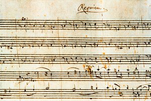 Wolfgang Amadeus Mozart (1756-1791) osztrák zeneszerző, Requiem, K. 626 autográf partitúrája