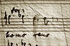 Wolfgang Amadeus Mozart Requiemjének "munkapartitúrája" (kotta)