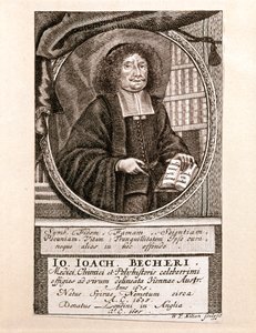 Johann Joachim Becher portréja (metszet) alkotó: Wolfgang Philipp Kilian