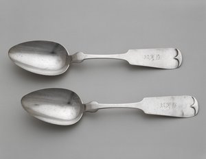 Desszertekanalak, c. 1860-1870 (ezüst)