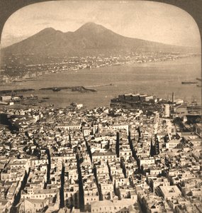Nápoly, Öböl és Vezúv, Olaszország, 1897.
