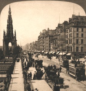 Princes Street, Edinburgh, 1896. alkotó: Works and Sun Sculpture Studios