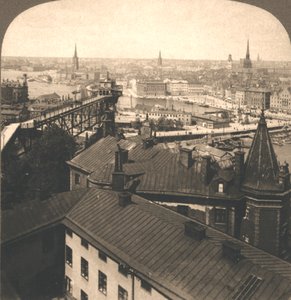 Stockholm Streets from the Moseback, Svédország, 1905. alkotó: Works and Sun Sculpture Studios