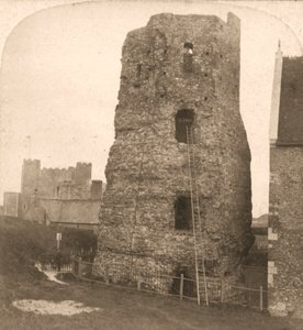 The Old Pharos of Dover, római világítótorony, Anglia, 1900.