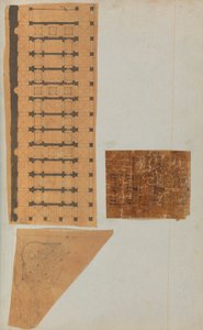 Oldal egy Scrapbookból, amely rajzokat és számos építészeti nyomatot tartalmaz, Int..., kb. 1800-1850. Alkotók: Charles Percier műhelye, Pierre François Léonard Fontaine műhelye. alkotó: Workshop of Charles Percier, Workshop of Pierre