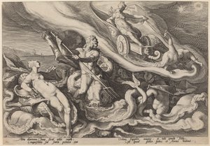 Juno panaszkodik Oceanusnak és Tethysnek Callisto miatt alkotó: Workshop of Hendrick Goltzius, after Hendrick Goltzius