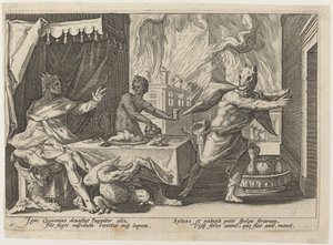 Lycaon farkassá változott alkotó: Workshop of Hendrick Goltzius, after Hendrick Goltzius