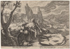 Ez megijedt az oroszlántól alkotó: Workshop of Hendrick Goltzius, after Hendrick Goltzius