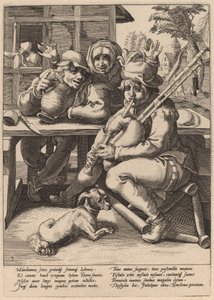 A dudát meg kell tölteni alkotó: Workshop of Hendrick Goltzius, after Karel van Mander I