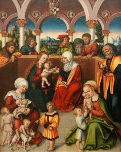 Német: Heilige Sippe A szent rokonság alkotó: workshop of Lucas Cranach the Elder