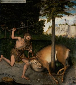 Hercules és az árkádiai szarvas alkotó: workshop of Lucas Cranach the Elder