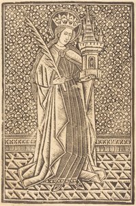 Szent Borbála alkotó: Workshop of Master of the Cologne Arms