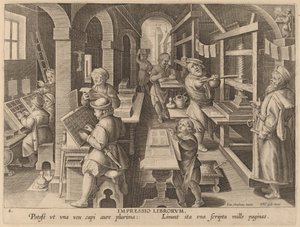 Könyvek nyomtatása alkotó: Workshop of Philip Galle after Jan van der Straet