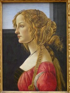 Német: Profilbildnis einer jungen Frau Egy fiatal nő profilportréja, valószínűleg Simonetta alkotó: Workshop of Sandro Botticelli