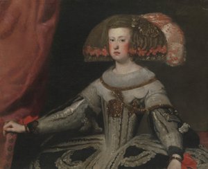 Ausztriai Mariana 1634-1696, Spanyolország királynője. alkotó: Workshop of Velázquez