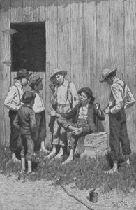 A két hős elkezdte mesélni kalandjait az éhes hallgatóknak (litho) alkotó: Worth Brehm