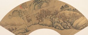 Zöld szikla vörös juharokkal, 1603. alkotó: Wu Bin