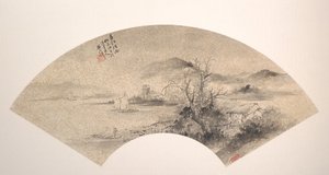 Ködös eső a folyón tavasszal. alkotó: Wu Shixian