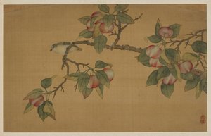 Madár és gyümölcs, Qing-dinasztia, 1741.