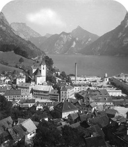 Ebensee és Traun-tó, Salzkammergut, Ausztria, 1900-as évek.