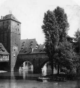 Henkersteg The Hangmans Bridge, Nürnberg, Bajorország, Németország, 1900-as évek.