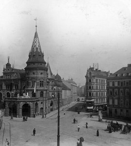 Löwenbräu Keller és Stiglmaierplatz, München, Németország, 1900-as évek.