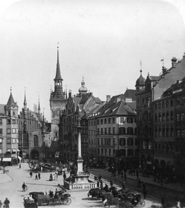 Marienplatz, München, Németország, c1900