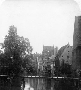 A Pegnitz folyó, Nürnberg, Németország, 1900-as évek.