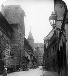 A Tiergartnertor, Nürnberg, Németország, 1900-as évek. alkotó: Wurthle and Sons